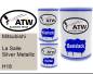 Preview: Mitsubishi, La Salle Silver Metallic, H18: 500ml Lackdose + 500ml Klarlack + 250ml Härter - Set, von ATW Autoteile West.